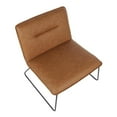 thumbnail image 4 of Belen Kox Casper Industrial Accent Chair in Black Metal and Camel Faux Leather, 4 of 8