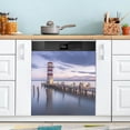 thumbnail image 5 of Coolnut Wharf Lighthouse Dishwasher Magnet Cover,Reusable Fridge Panel Decal with Magnetic Stickers for Kitchen Appliance Home Decor, 23"x 26", 5 of 6