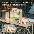 thumbnail image 2 of 5''Lengths Kiln Dried Mini Firewood，7~8 lbs，Low Smoke Barkless Small Pine Wood, 2 of 5