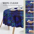 thumbnail image 3 of Tablecloth Trippy d Abstract Print Table Cloth For Circular Tables Waterproof Resistant Picnic Table Covers For Kitchen Dining/Party, 3 of 8