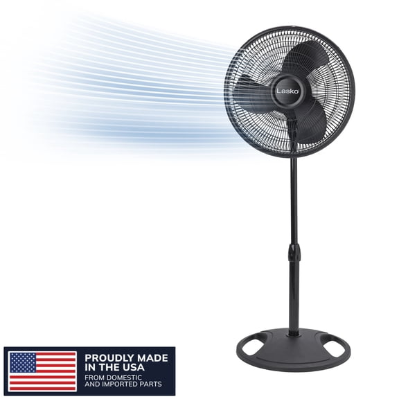 Lasko 16" 3-Speed Oscillating, Adjustable Height, Tilting Head Pedestal Fan 2521