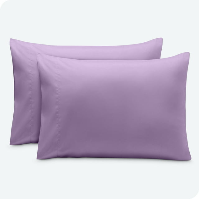 Bare Home Pillowcase Set - Envelope Closure - Premium 1800 Collection - Double Brushed - Ultra Soft - Queen Size, Lavender, 2 Count