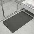 thumbnail image 5 of Zynviq Bathroom Rugs 15.7" X 23.6" Solid Color Bath Rugs Diatom Ooze Rectangular Washable Dark Gray Absorbent Small Rug for Shower, 5 of 8