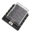 thumbnail image 4 of Car Fuse Box Holder, ATO ATC Car Blade Fuse Block Easy To Connect Waterproof Reliable  For 24V For 6V For Ships 10 Way, 4 of 8