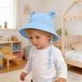 thumbnail image 4 of YSUEJPF Baby Summer Sun Hat Boys Girls Outdoor Breathable Bucket Hat Toddler Wide Brim Beach Hats 1-3 Years, 4 of 9