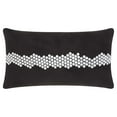 thumbnail image 2 of Nourison Luminecence Wavy Center Stones Black Throw Pillow, 2 of 4