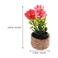 thumbnail image 2 of GOOHOCHY 4pcs Miniature Potted Plants Realistic Faux Flowers Desk Plants in Pot for Tabletop Office Shelf Dining Table Decoration, 2 of 8