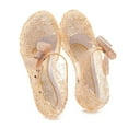 thumbnail image 2 of Toddler Sandals Girl Toddler Kids Girls Summer Jelly Shoes Sandals Child Glitter Sandals with Bow Baby Sandals Gold 4.5 Years-5 Years, 2 of 6