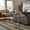 Dark Grey, variant on iNSPIRE Q Krista Mid-Century Modern Iron Grey Finish Herringbone Fabric Swivel Bar Height Bar Stools, Beige (Set of 2)