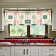 thumbnail image 3 of Yayeee Kitchen Curtains Tier Set of 2 Light Filtering 57"x24" Over Sink Window Panels, Beige Abstract, 3 of 7