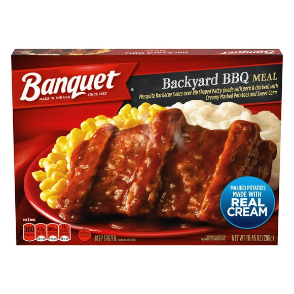 Banquet Backyard BBQ, Frozen Meal, 10.45 oz (Frozen)