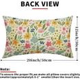 thumbnail image 4 of Yellow Pink Blue Floral Lumbar Pillow Covers 12x20 Set of 2 Spring Cute Wild Flower Plant Print Rectangle Decorative Throw Pillow Cases Outdoor Seasonal Farmhouse Decor for Sofa Couch Bed, 4 of 6