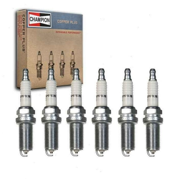 6 pc Champion Copper Plus Spark Plugs compatible with Nissan Xterra 4.0L V6 2005-2007