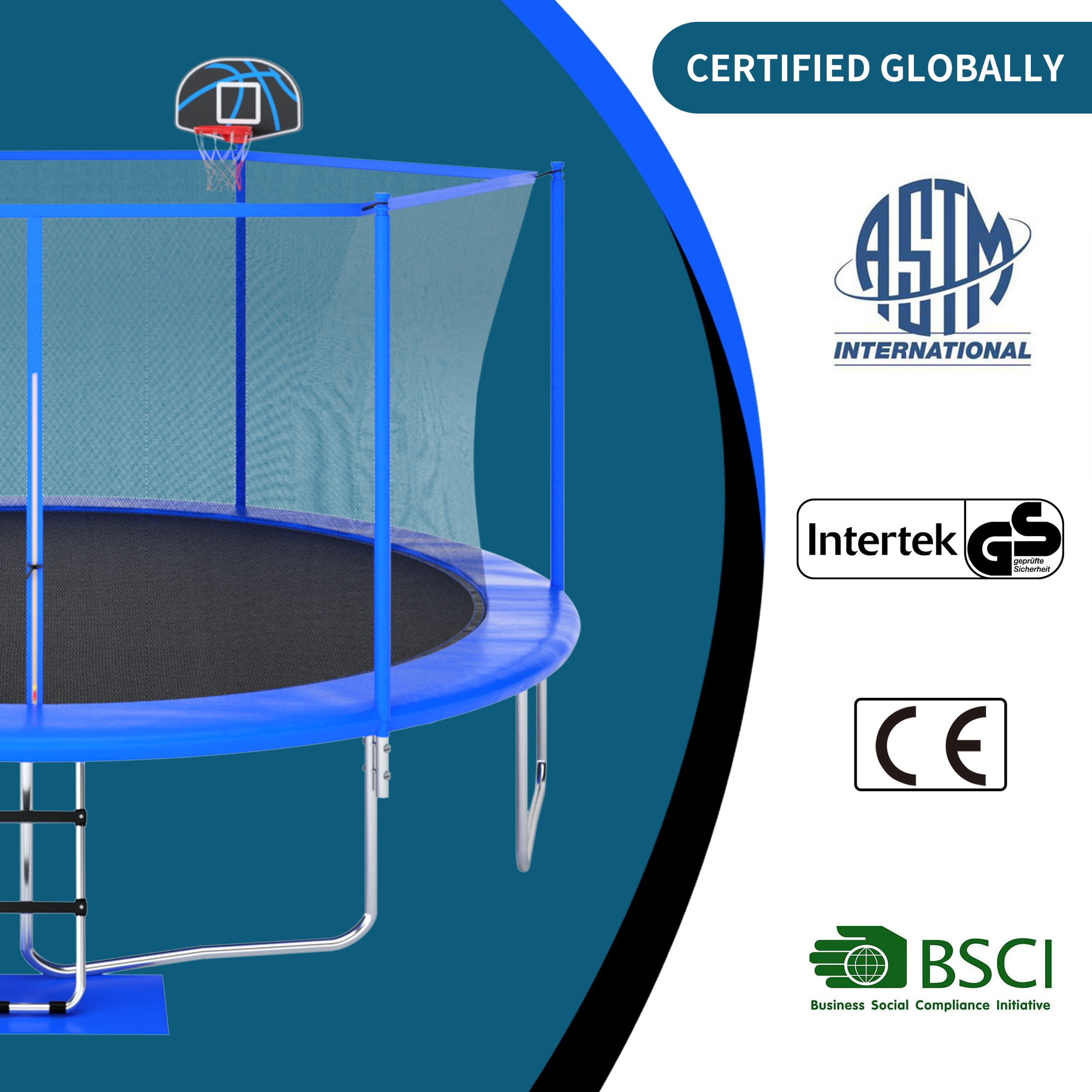 Buy 14FT Outdoor Trampolines with Safety Enclosure Net, Heavy Duty