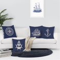 thumbnail image 4 of Fundas de almohada Bonhause Nautical Blue de 40 cm x 40 cm, juego de 4, 4 of 6