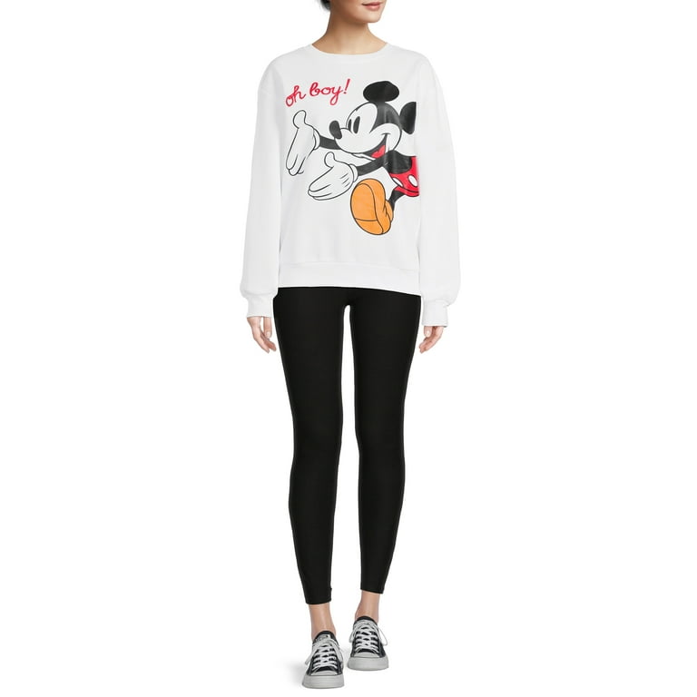 Mickey Mouse Junior's Oh Boy! Graphic Print Sweatshirt