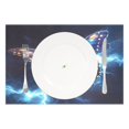 thumbnail image 2 of Ryvnso 1 Piece Placemats Butterfly Blue Lightning Dining Mats Heat-Resistant Non-Slip Washable Table Mat, 2 of 8