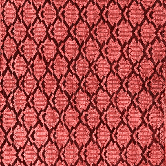 Ahgly Company Machine Washable Indoor Square Abstract Red Modern Area Rugs, 4' Square