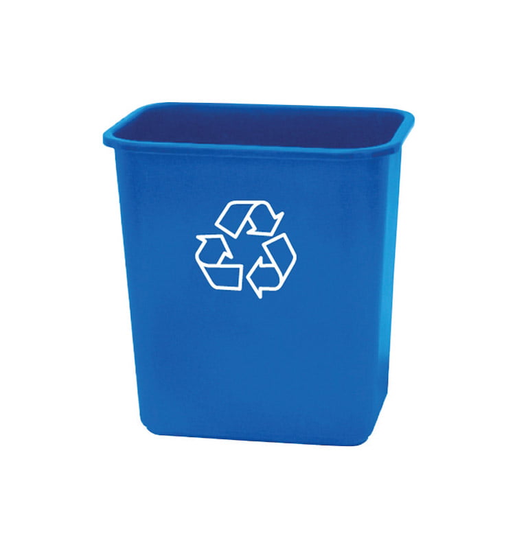 Box Of 12 Highmark Recycling Bin 3.25 Gallons 13 Quart  Blue 
