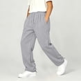 thumbnail image 5 of Falkdiz Boys Warm Fleece Sweatpants Sport Straight Leg Pockets Drawstring Winter Pantalones Stylish Relaxed fit Pants for Boys, Silver, Size: 9-10Years, 5 of 7