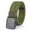 Army Green, variant on Elastic Belts for Men - Stretch Canvas No Metal Plastic Buckle for Work Sports - Adjustable Trim to Fit 28-45" Waist