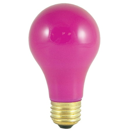 Standard Base Ceramic - 40 Watt Incandescent Standard A19 Medium Base Ceramic Pink, Case of 48