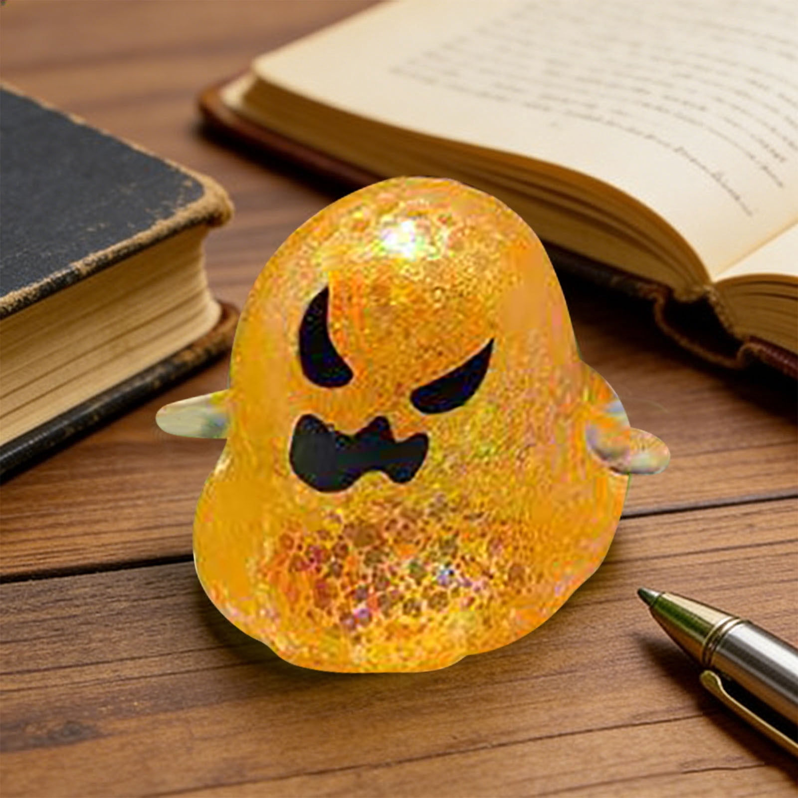 Fufafayo Ghost Sensory Ball, Stress ReliefToyFor Adults, Cute Dough Ball Stuffed Bun, Soft Decompression Dough for Anxiety, Desk Decor for Office Bedroom Living Room