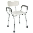 thumbnail image 2 of Yeshouse Shower Chair for Inside Shower, Shower Chair for Inside Shower with Arms and Back, 350 lb Capacity, Adjustable Height, Non-Slip Seat with Padded Armrests & Back, White, 2 of 7