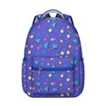 thumbnail image 1 of Abstract Boho Students Backpack Geometric Watercolor Rainbow Gradient Design with Starry Night Ocean Beach Scenery, 1 of 6