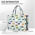thumbnail image 3 of Large Capacity Tote Bag,White Dinosaurs Flowers Eggs Pattern Handbag Fashion Luxury Tote Bag,15.7"x13"x 5.1" Inches,Laptop Compatible, 3 of 6