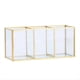 thumbnail image 1 of Caja de Almacenamiento de Pinceles de Maquillaje de Vidrio Transparente, Contenedor de Cosméticos Dorado, Soporte para Lápiz Labial, Organizador de Pinceles de Maquillaje, 1 of 6