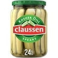 Claussen Kosher Dill Pickle Spears, 24 fl. oz. Jar pack of 2