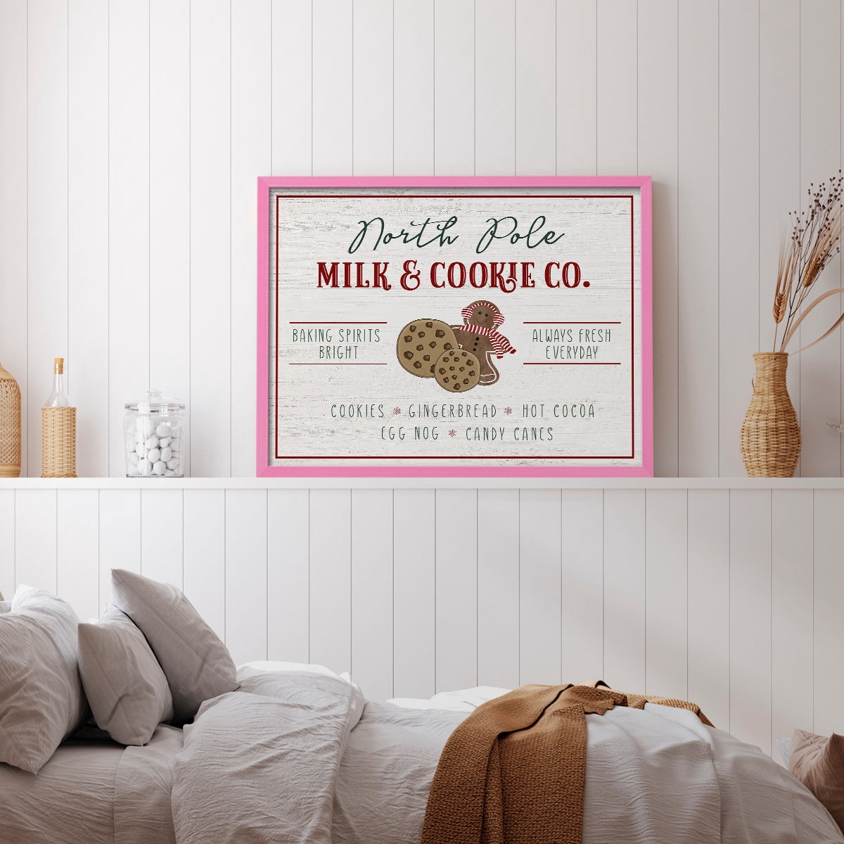 Milk and Cookie Co by Natalie Carpentieri - Restickable Framed Giclée Print