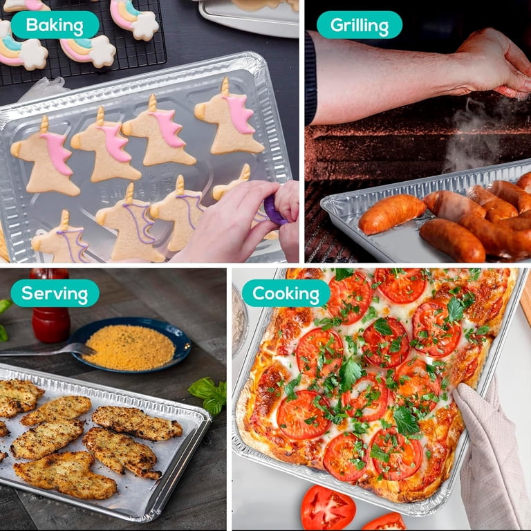 Disposable Aluminum Foil Cookie Sheets 13 X 17 Inch 5-Pack photo 4