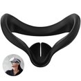 thumbnail image 3 of Funda de silicona para máscara de realidad virtual para Oculus Quest 2, almohadilla para la cara, resistente al sudor, lavable, almohadilla para los ojos estándar, bloqueo de luz, color negro, 3 of 3
