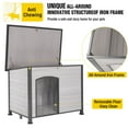 thumbnail image 3 of Aivituvin Wooden Dog House Anti-chewing Kennels for Outdoor & Indoor, Off-White Large, 3 of 6