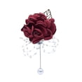 thumbnail image 1 of Matsuzay Ramillete Encantador Elegancia Atemporal Para Eventos De Boda Broches Delicados Y Refinados Winered Type1 NO1, 1 of 6