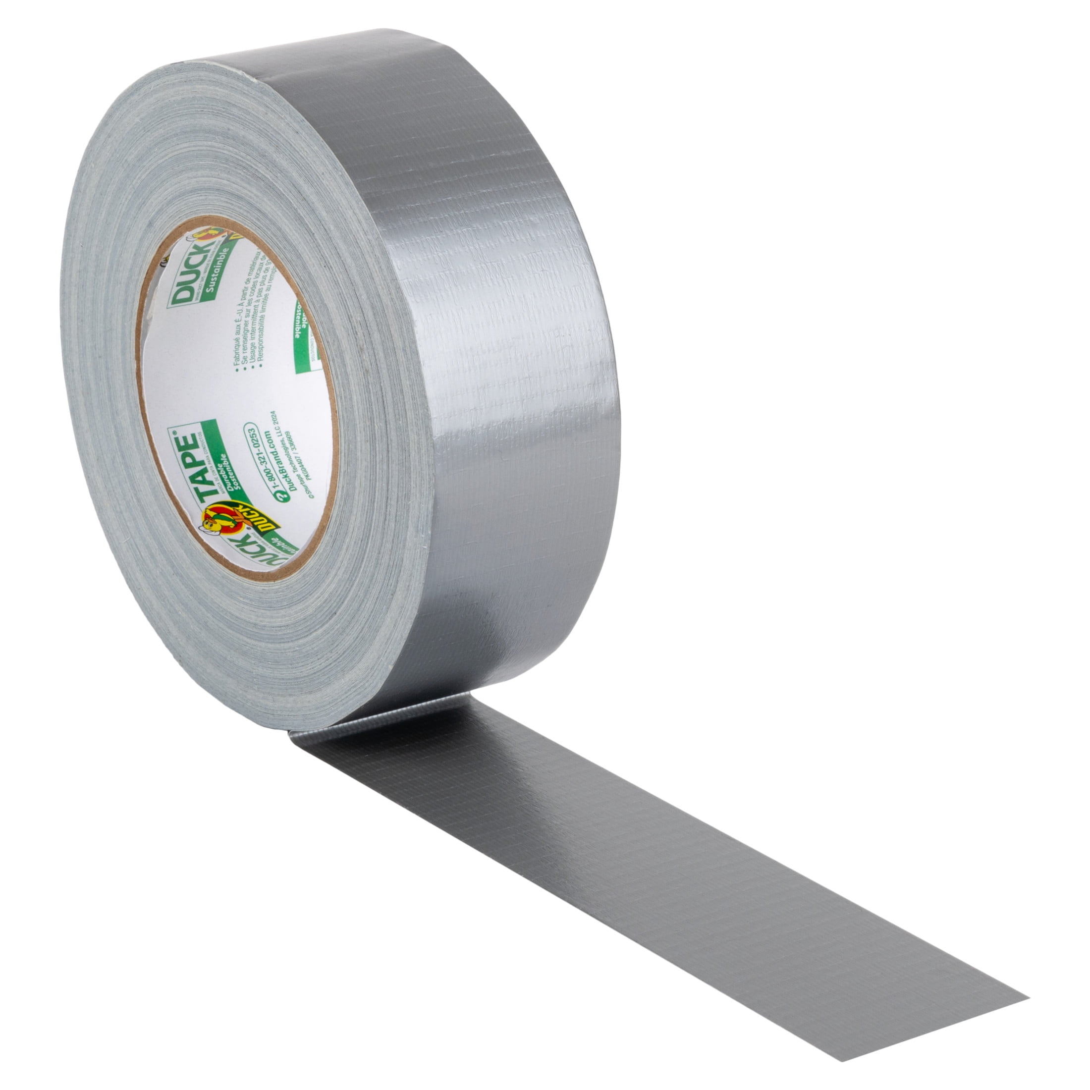 (8 pack) Duck Renewable Material Duck Tape - Silver, 1.88 in. x 45 yard