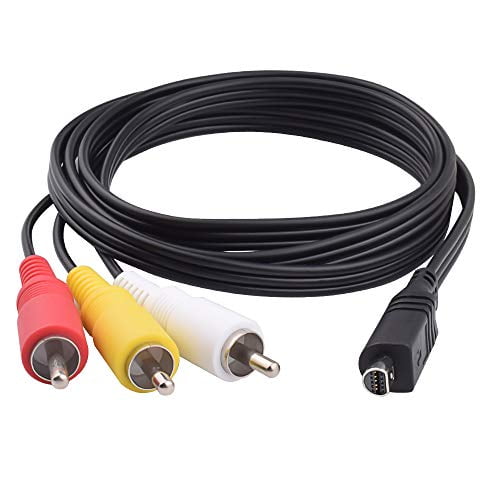 HDR-CX410 HDR-CX410E Camcorder Camera POWE-Tech AV A/V Audio Video RCA TV Cable Cord Lead for Sony Handycam Model 