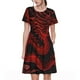 thumbnail image 1 of Balery Red Dragon On Black Vestidos sueltos de manga corta para mujer, vestidos de verano 2025, vestidos casuales de corte A con vuelo., 1 of 6