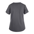 thumbnail image 3 of Camiseta rosa con cuello en V y temática de Halloween para mujer con un bonito diseño de fantasma y arcoíris, cómoda y casual, 3 of 3