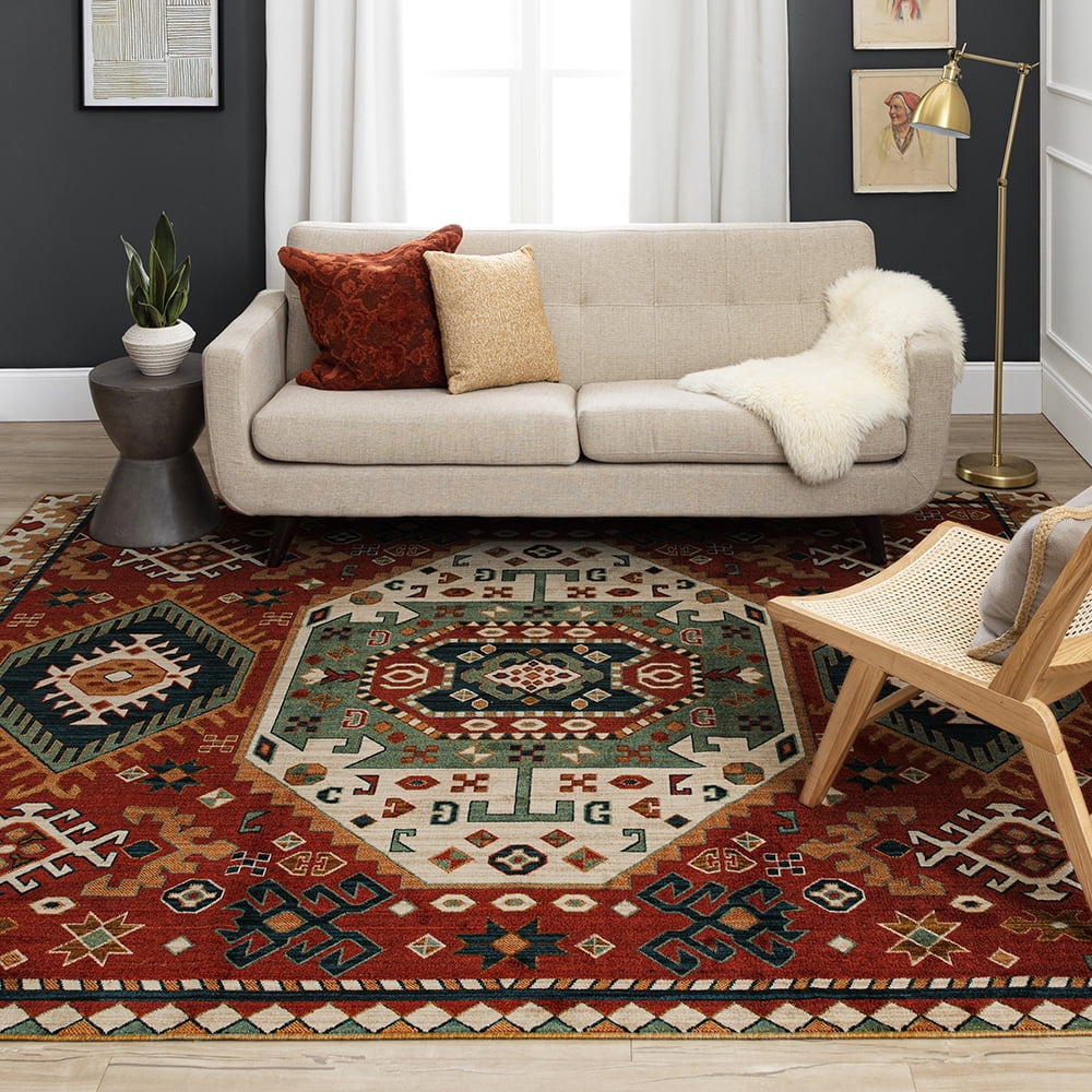 Mohawk Home Pattern Lane Woven Indoor Area Rug, Red, 5' x 8'