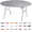 Metallic Silver, variant on Kwik-Covers Round Plastic Table Cover - 60" Round, Bundle of 5, Metallic Silver