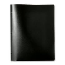 Pen+Gear 8-Pocket Poly Folder, 9.45" x 11.81", Black