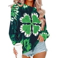 thumbnail image 2 of Wensltd Women Trendy Pullover Graphics Tops St Patricks Day Loose Fit Crew Neck Sweatshirt No Hood Long Sleeve Soft Tops, 2 of 6