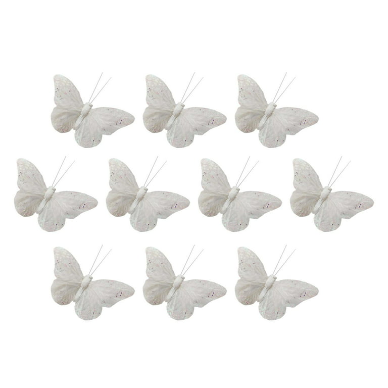  Homoyoyo 24 Pcs Artificial Butterfly Mariposas Decorativas para  Fiesta Butterflies for Crafts Butterflies Wall Decor Fairy Decor White  Butterflies Home Decor Cake Iron Wire 3D Crystal Ball : Baby