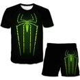 thumbnail image 1 of NOVEDAD DE VERANO 2022, traje para niños, moda Marvel Spider-man, conjuntos para niños y niñas, Top de manga corta y pantalones cortos, 2 uds., ropa informal 3D para niños, 6T zhangyuxiang CONDUJO, 1 of 2