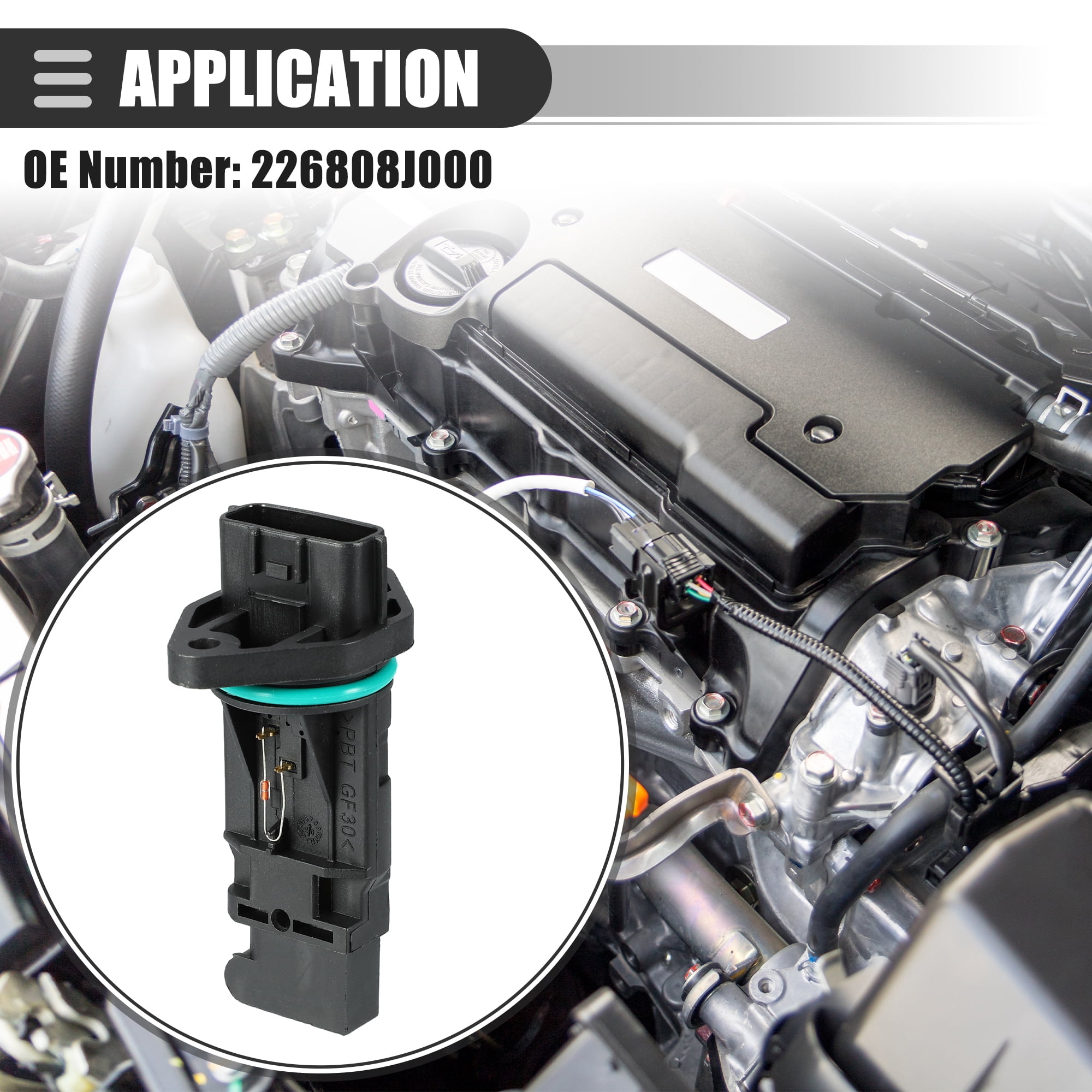 Air Flow Sensor Meter MAF Sensor Airflow Replacement for Nissan Sentra 2002-2004 No.226808J000