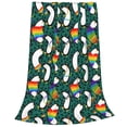 thumbnail image 2 of Fotbe Lgbt Penguin Manta de Franela Acolchonada con Estampado, Súper Suave y Esponjosa, Extra Grande para Sofá, Cama, Uso Todo el Año-80"x60", 2 of 7