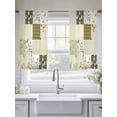 thumbnail image 5 of Spring Floral Sheer Curtains 54 Inch Length 2 Panels Set, Yellow Flowers Botanical Patchwork Grid Bohemia Voile Window Treatment Rod Pocket Short Kitchen Curtains Drapes for Bedroom 52"x54"x2, 5 of 7